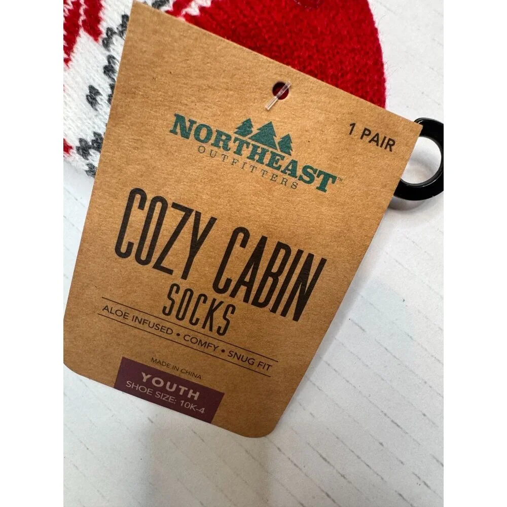 NWT Northeast Outfitters Cozy Cabin Sock Youth Size 10K-4